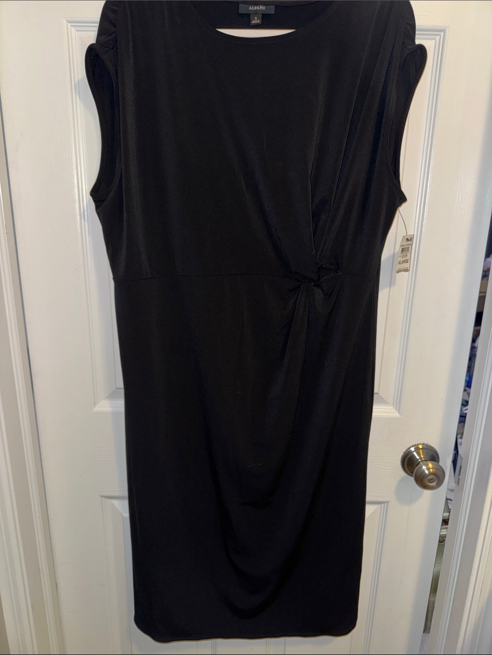 Alfani Black Knot-Detail Midi Dress